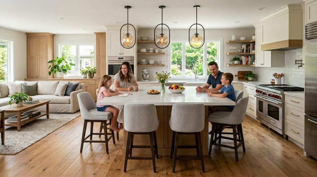 Kitchen island with sink
