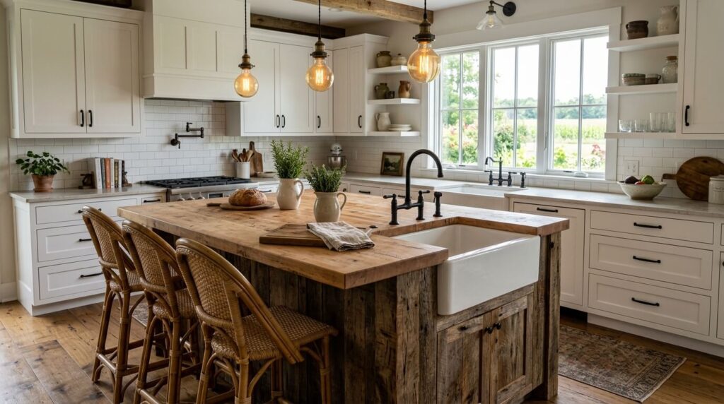 Kitchen island with seating
