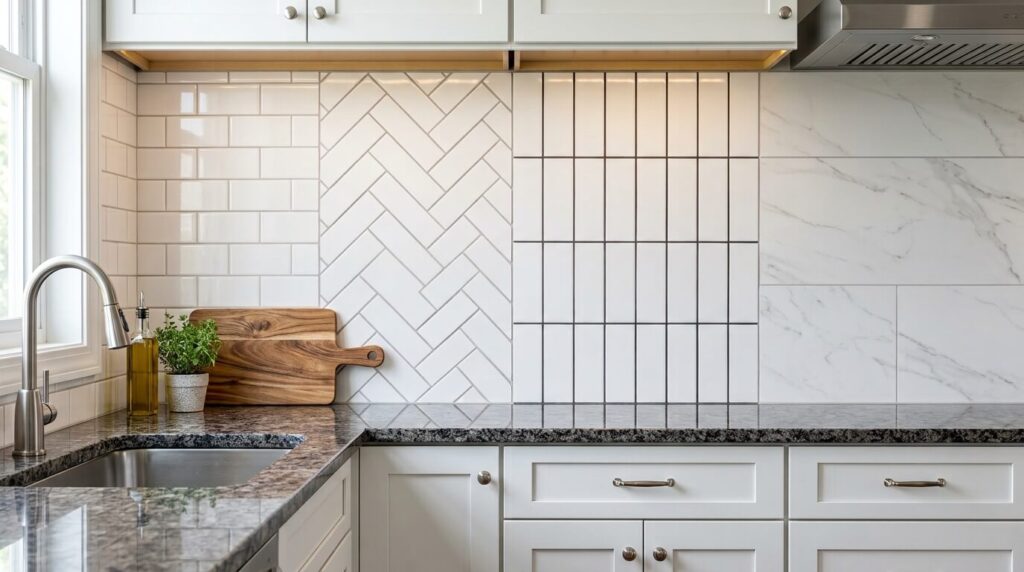 white cabinets