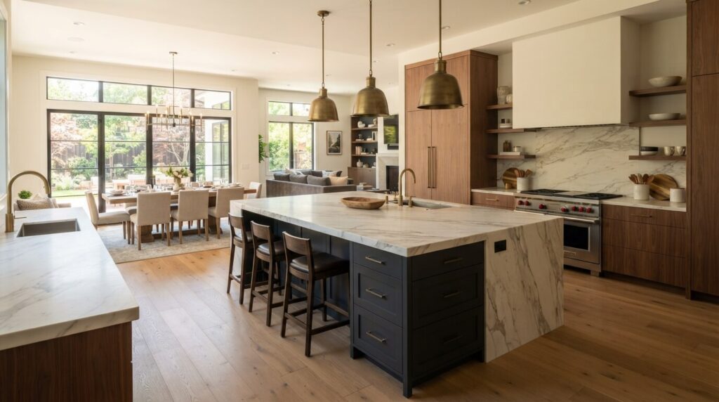 modern kitchen with island